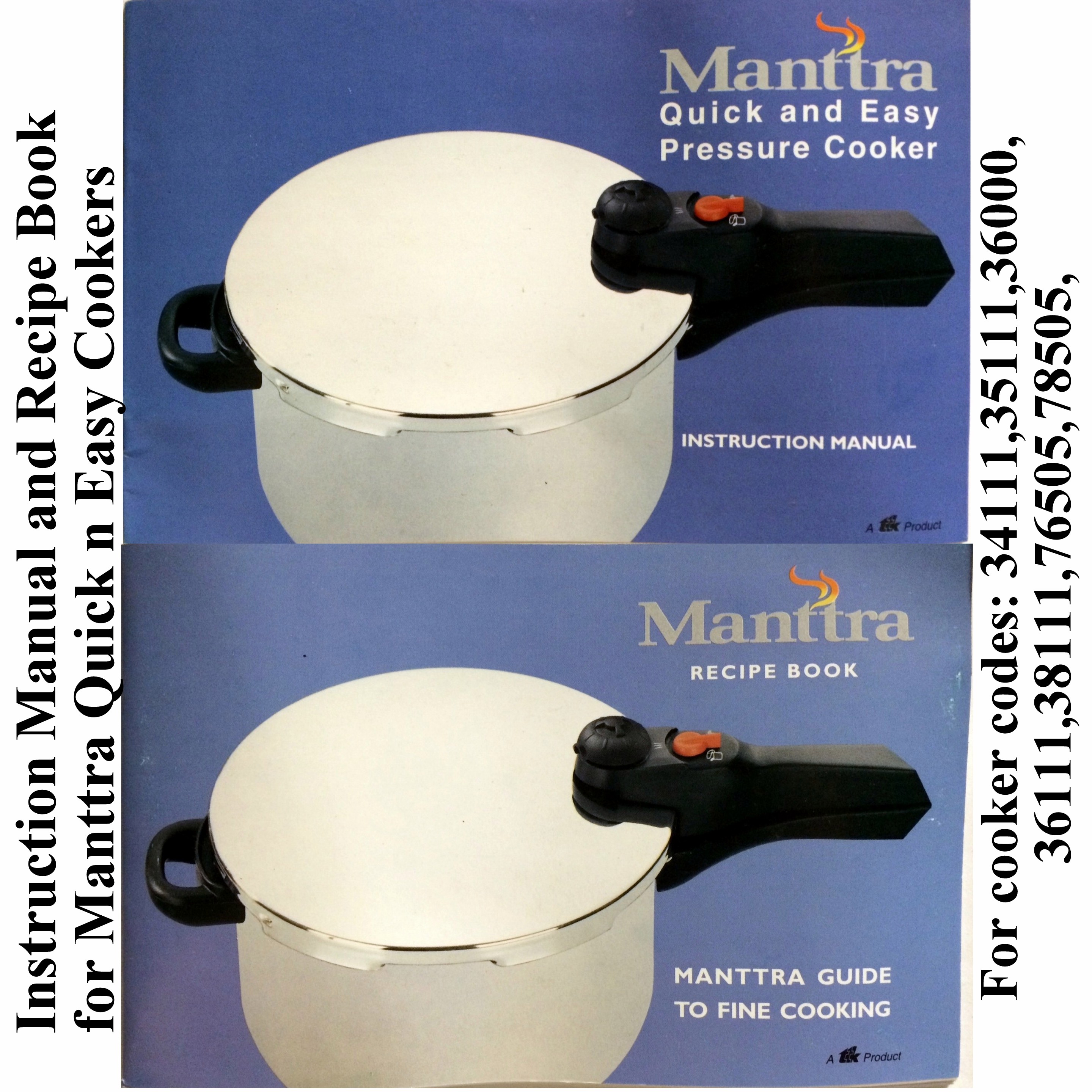 Manttra Instruction & Recipe Book Quick n Easy