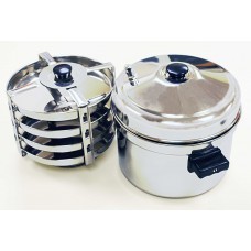 Eris Steel Cooker with 4 Tier Dhokla Stand