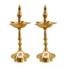 Aum Small Samai Diya - Brass Prayer Lamp