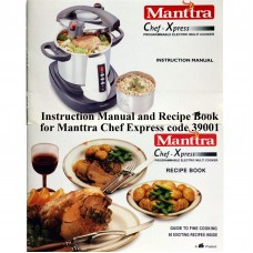 Manttra Instruction & Recipe Book Electric Cooker