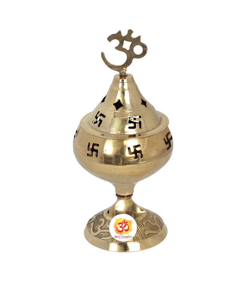 Aum Handi Diya #1 Brass Prayer Lamp