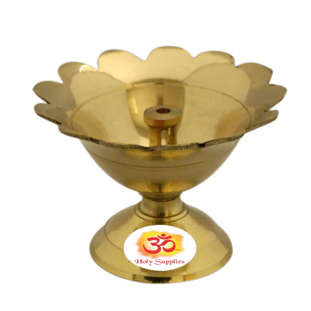 Aum Devdas Large Diya - Brass Prayer Lamp