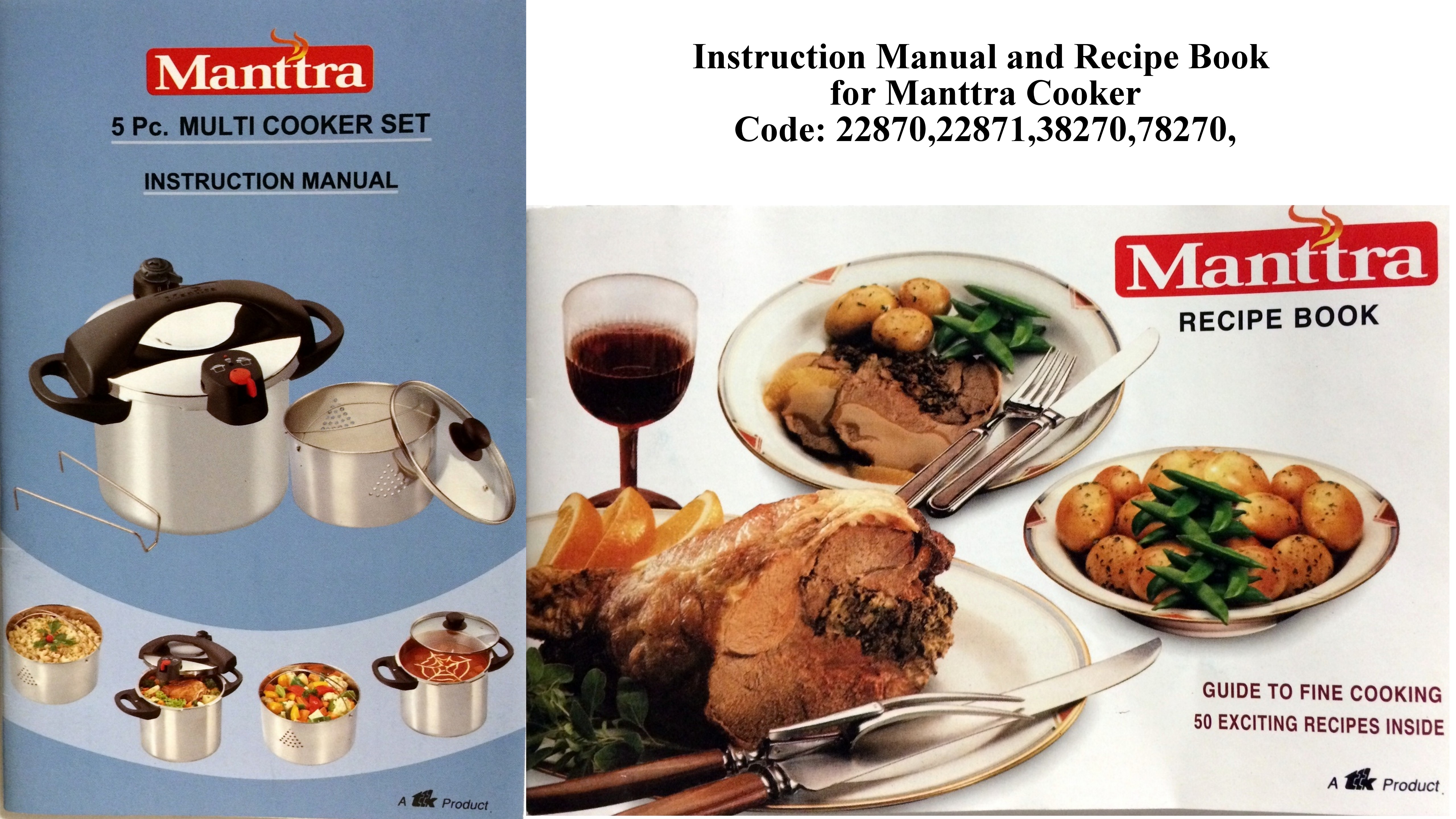 Manttra Instruction & Recipe Book 38270