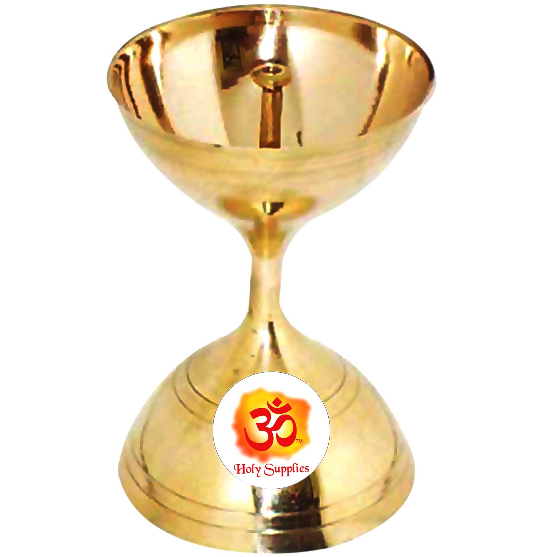 Aum Nanda Deep Medium Brass Prayer Lamp